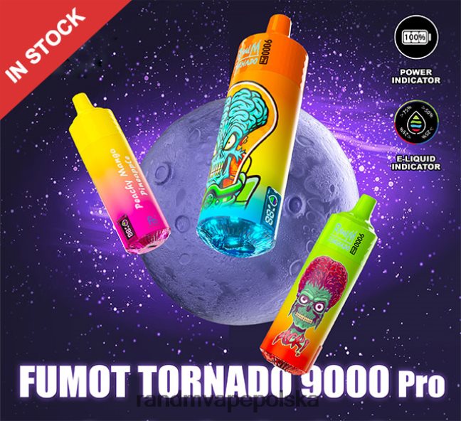 Fumot RandM Tornado Urządzenie vape 9000 pro z baterią i wyświetlaczem ejuice w wersji 2 624VFR209 różowa lemoniada - RandM Tornado Cena